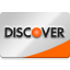 Discover card logo featuring blue and orange branding on white background